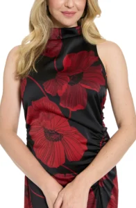 Mock Neck Formal Dress